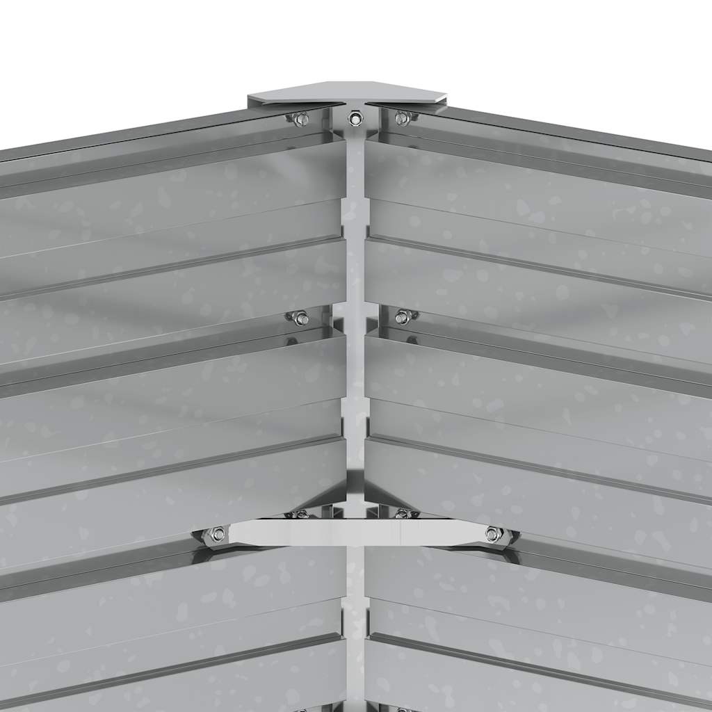 Garden Raised Bed 129x45 cm Galvanized Steel Silver