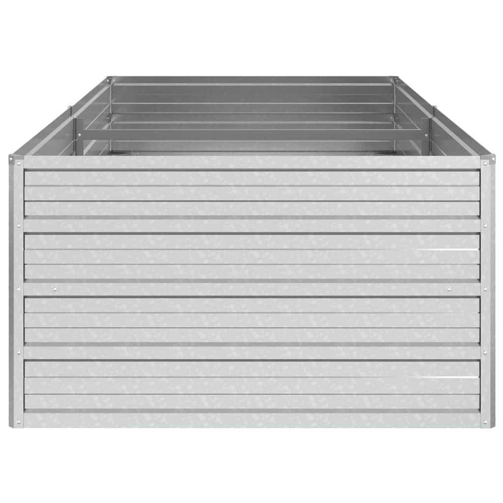 Garden Raised Bed 160x80x45 cm Galvanized Steel Silver