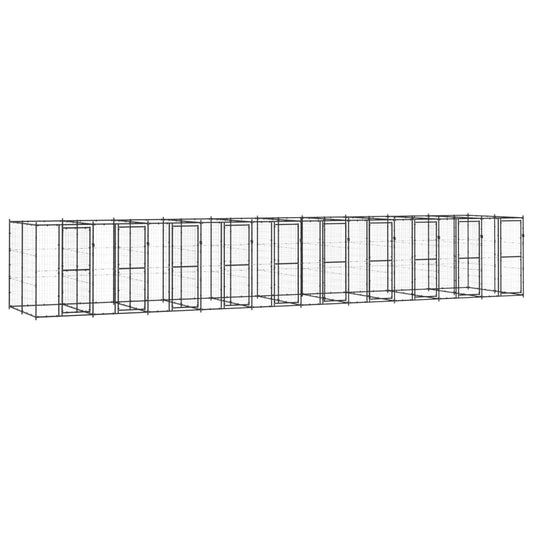Outdoor Dog Kennel Steel 24.2 m²
