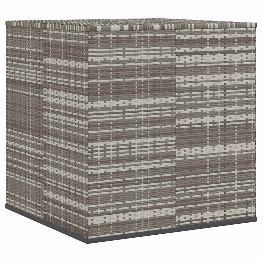 Garden Cushion Box PE Rattan 100x97.5x104 cm Grey