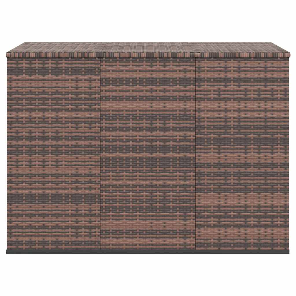 Garden Cushion Box PE Rattan 145x100x103 cm Brown