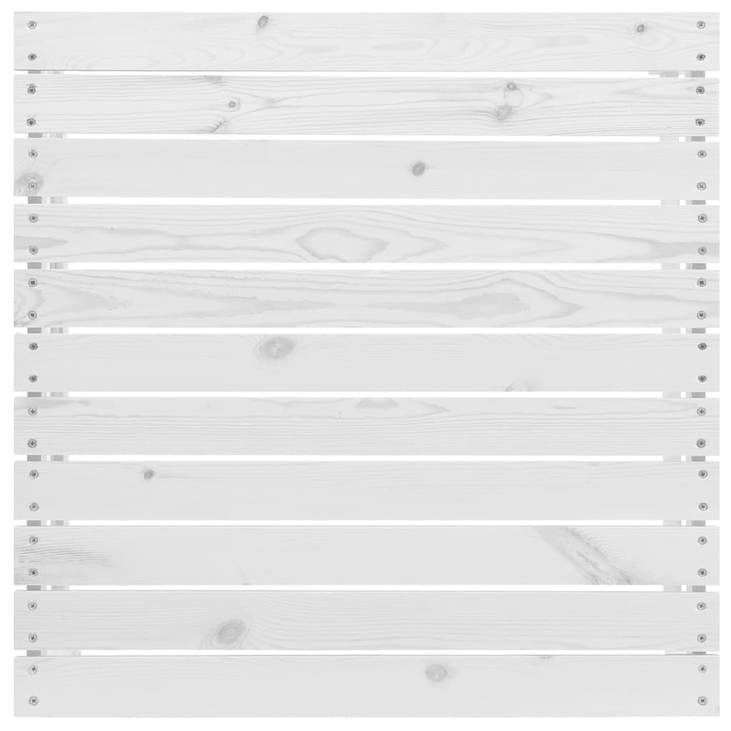 3 Piece Garden Lounge Set with Cushions White Solid Pinewood