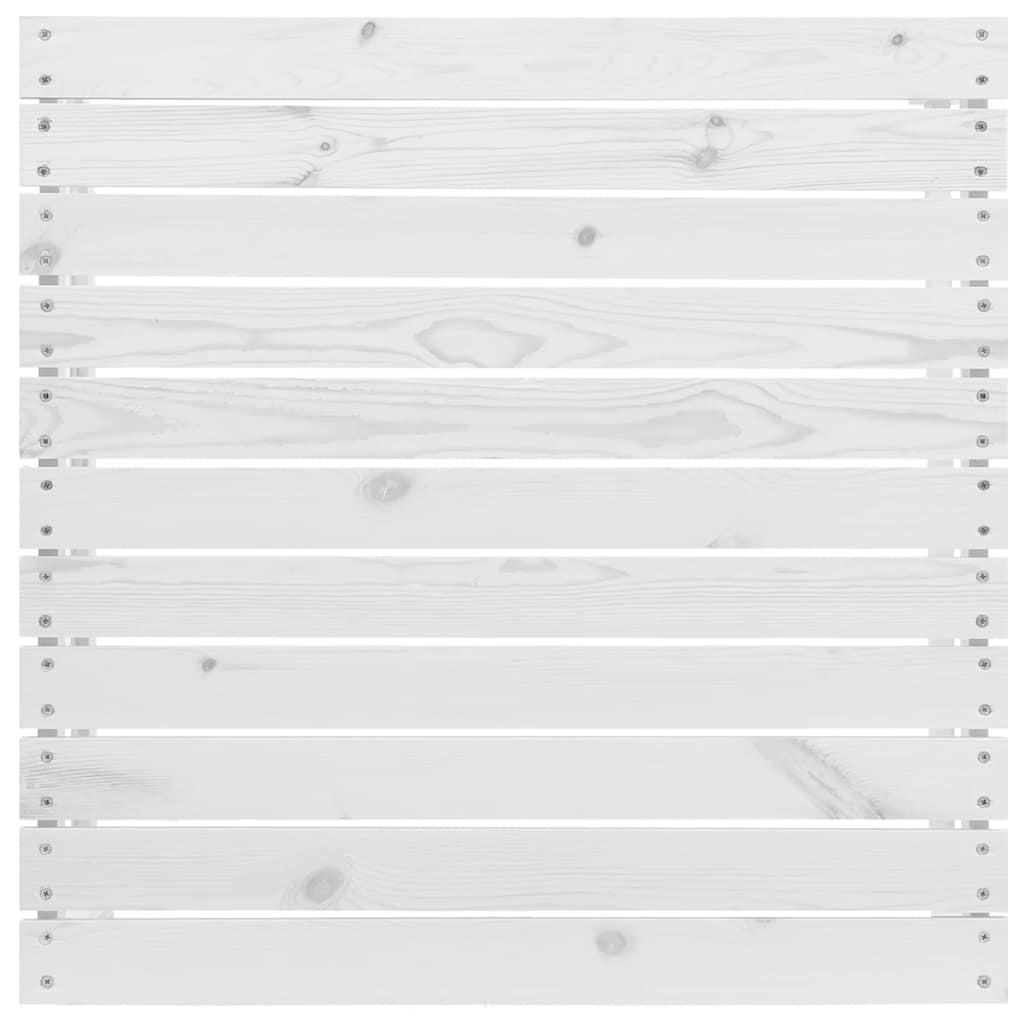 3 Piece Garden Lounge Set with Cushions White Solid Pinewood