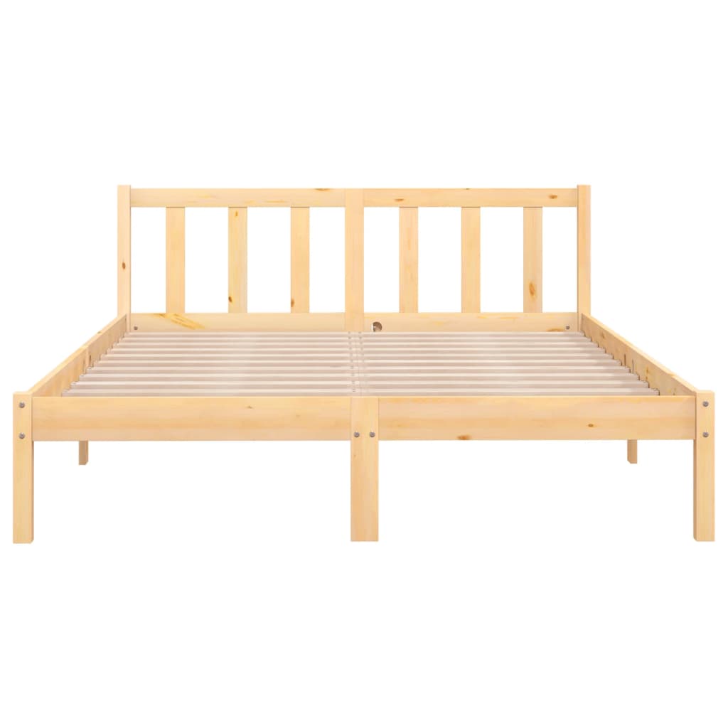 Bed Frame without Mattress Solid Wood Pine 150x200 cm