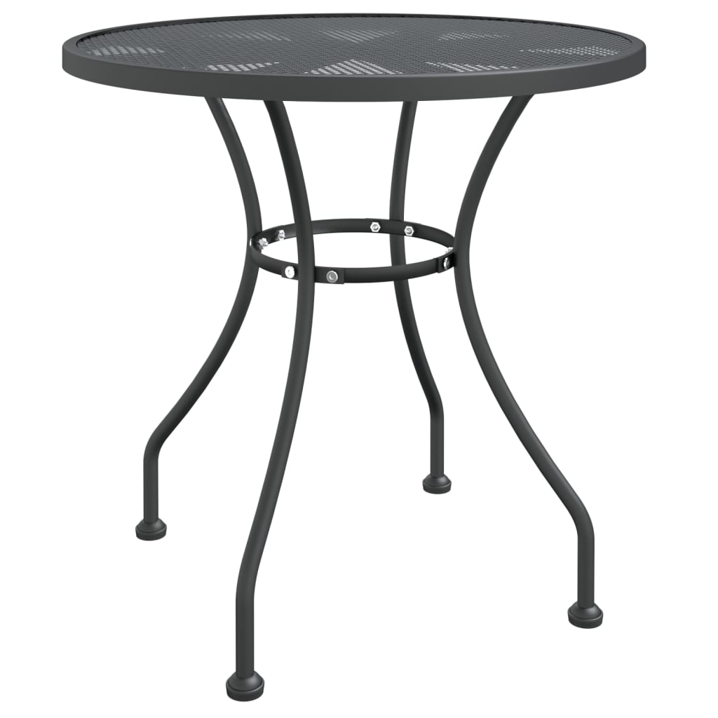 Garden Table Ø80x72 cm Expanded Metal Mesh Anthracite