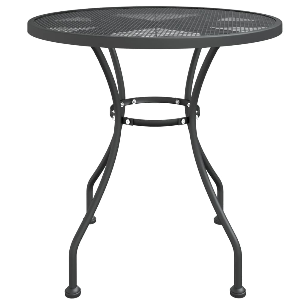Garden Table Ø80x72 cm Expanded Metal Mesh Anthracite