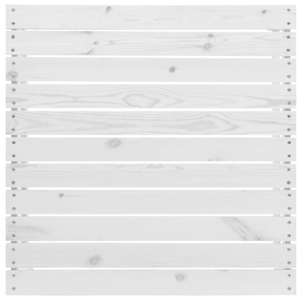 4 Piece Garden Lounge Set White Solid Pinewood