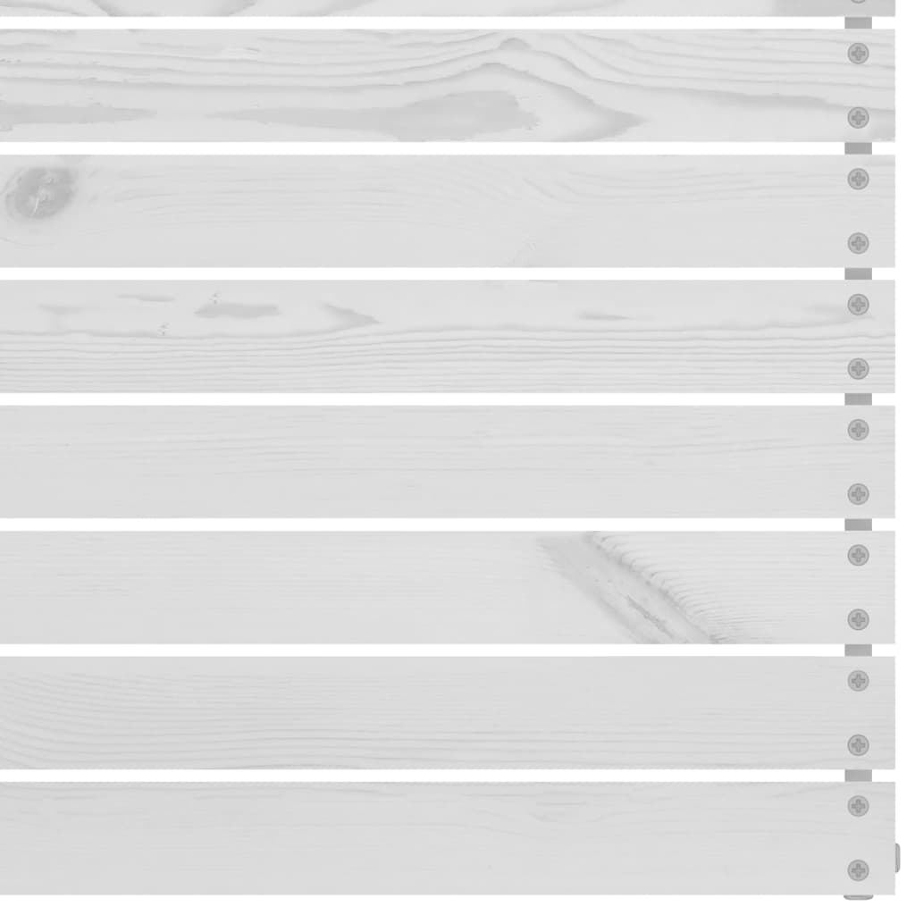 4 Piece Garden Lounge Set White Solid Wood Pine