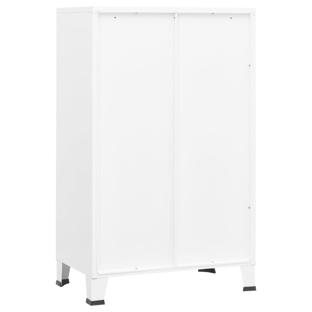 Industrial Storage Chest White 70x40x115 cm Metal