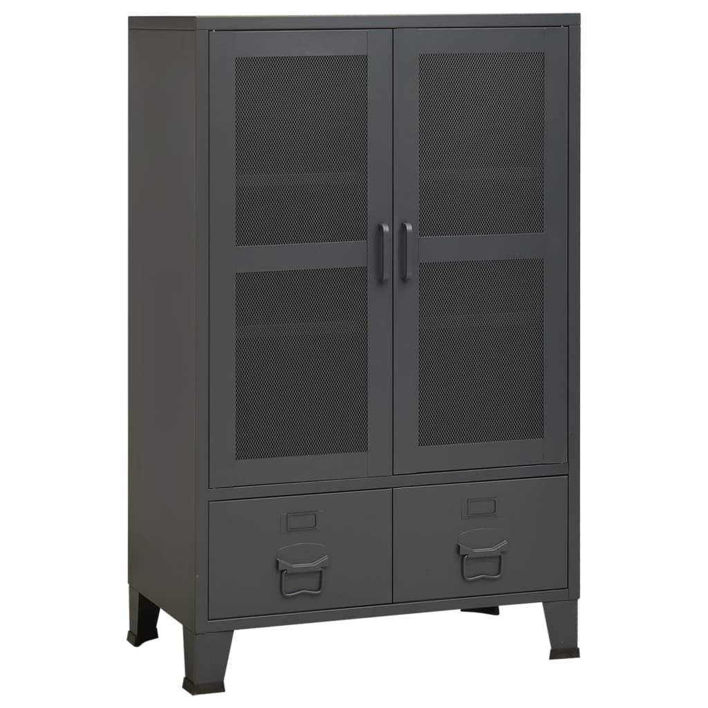 Industrial Storage Chest Anthracite 70x40x115 cm Metal