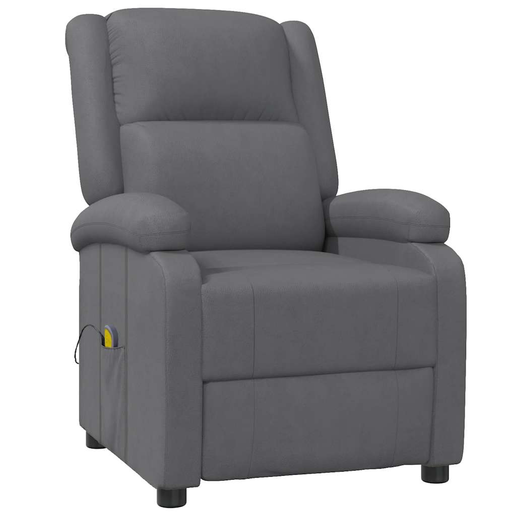 Massage Chair Grey Faux Leather