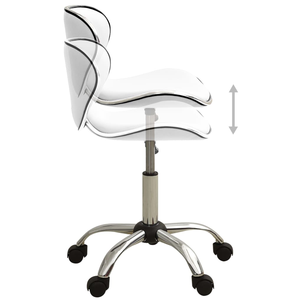Office Chair White Faux Leather