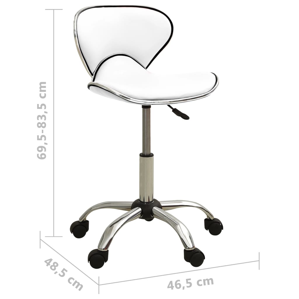 Office Chair White Faux Leather