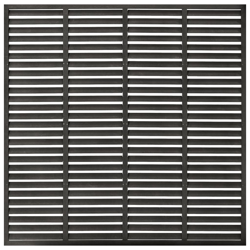 Louver Fence WPC 180x180 cm Dark Grey