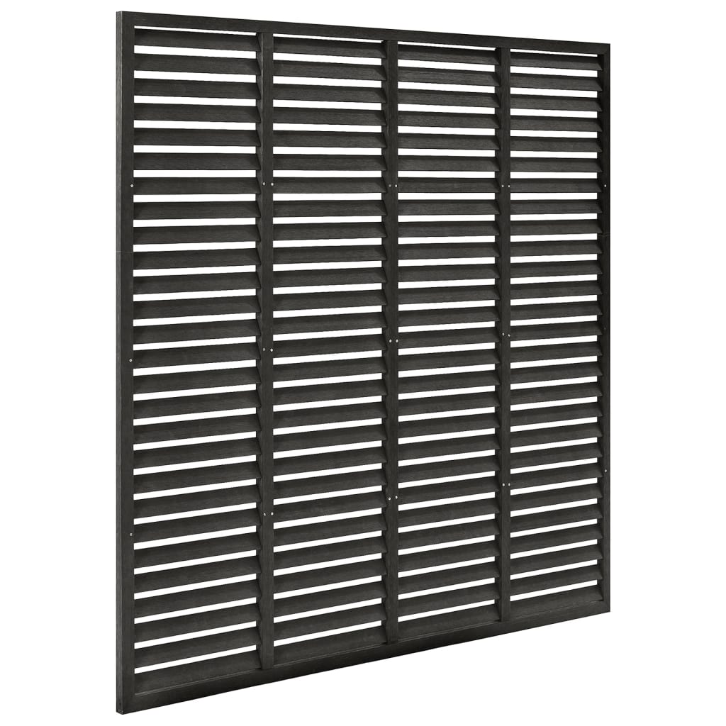 Louver Fence WPC 180x180 cm Dark Grey
