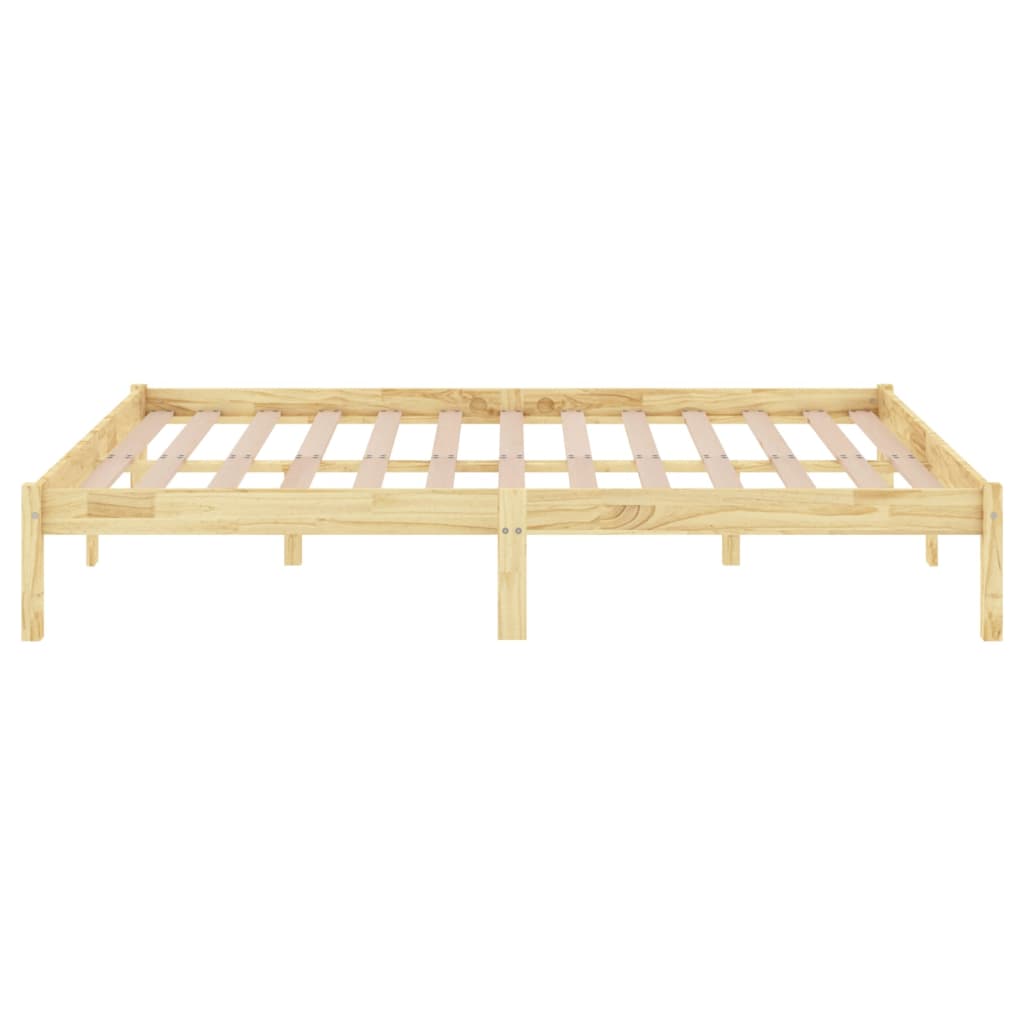 Bed Frame without Mattress Solid Wood 135x190 cm