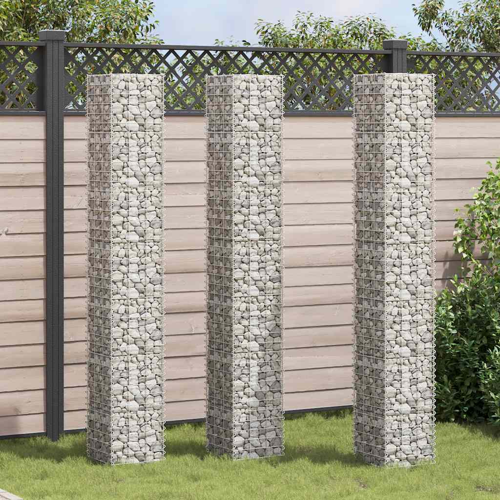 Gabion Raised Beds 3 pcs 30x30x200 cm Iron