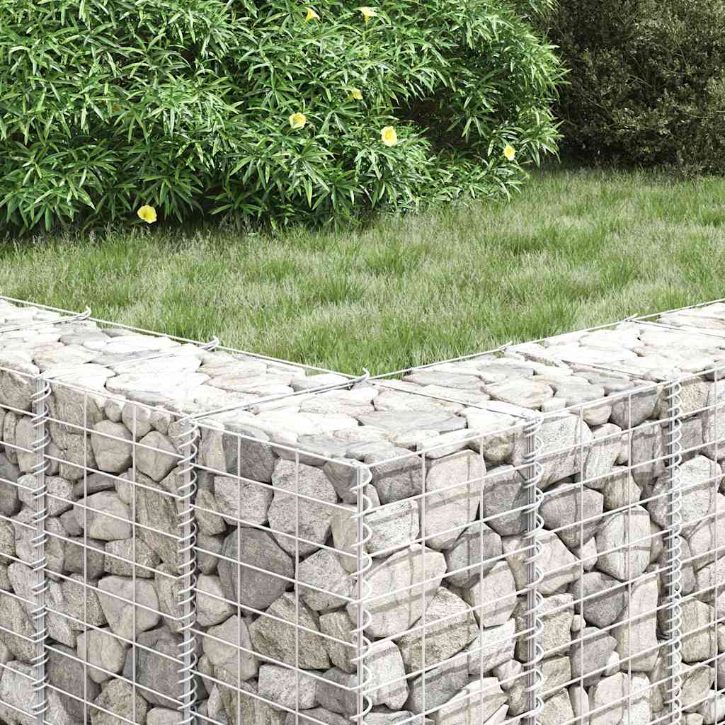 Gabion Raised Beds 3 pcs 30x30x200 cm Iron