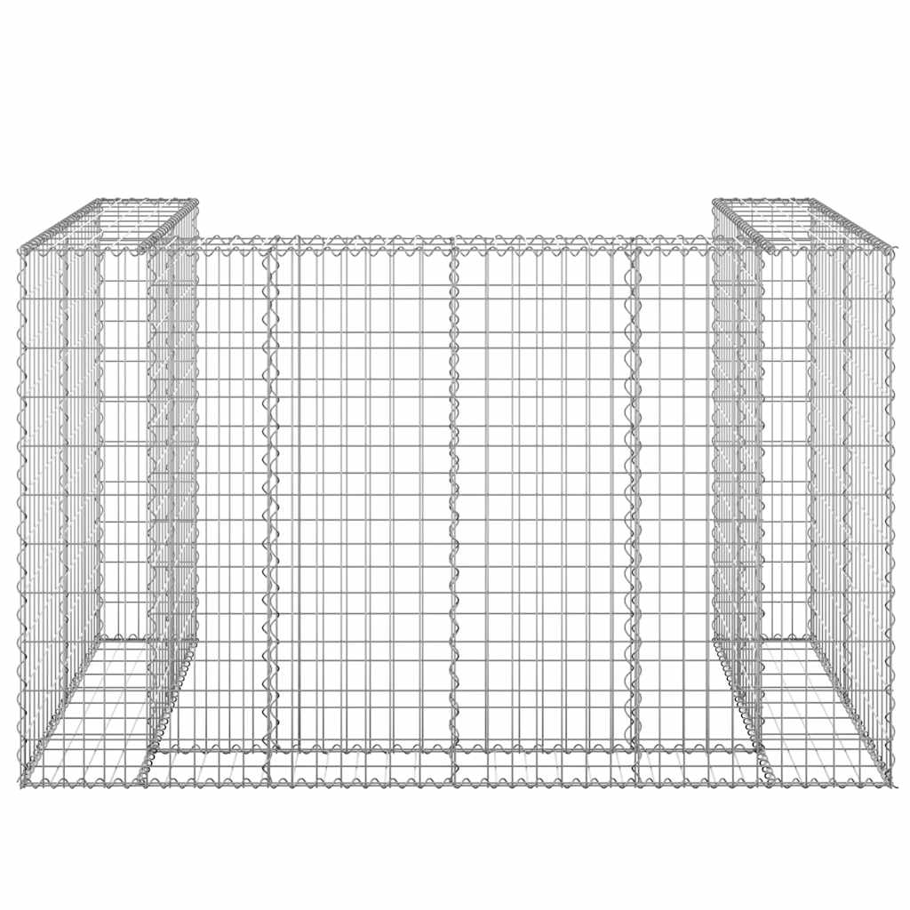 Gabion Wall for Garbage Bins Galvanised Steel 180x100x110 cm