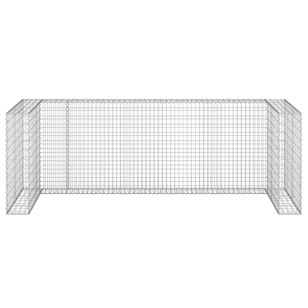 Gabion Wall for Garbage Bins Galvanised Steel 325x100x110 cm