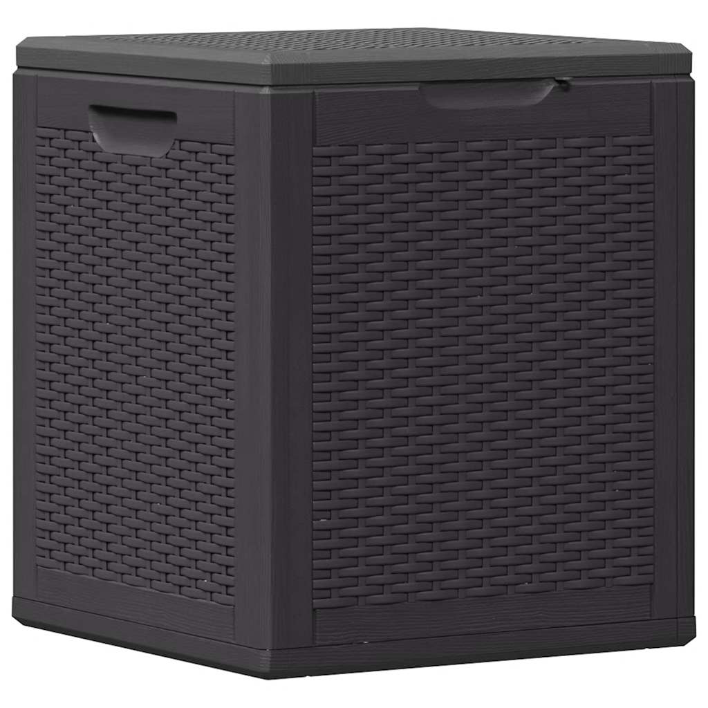Garden Storage Box 90L Black PP Rattan