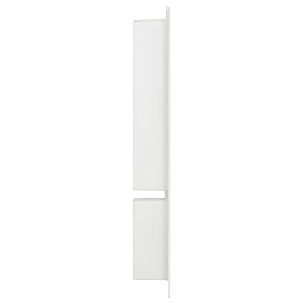 Shower Niche with 2 Compartments High Gloss White 41x69x9 cm