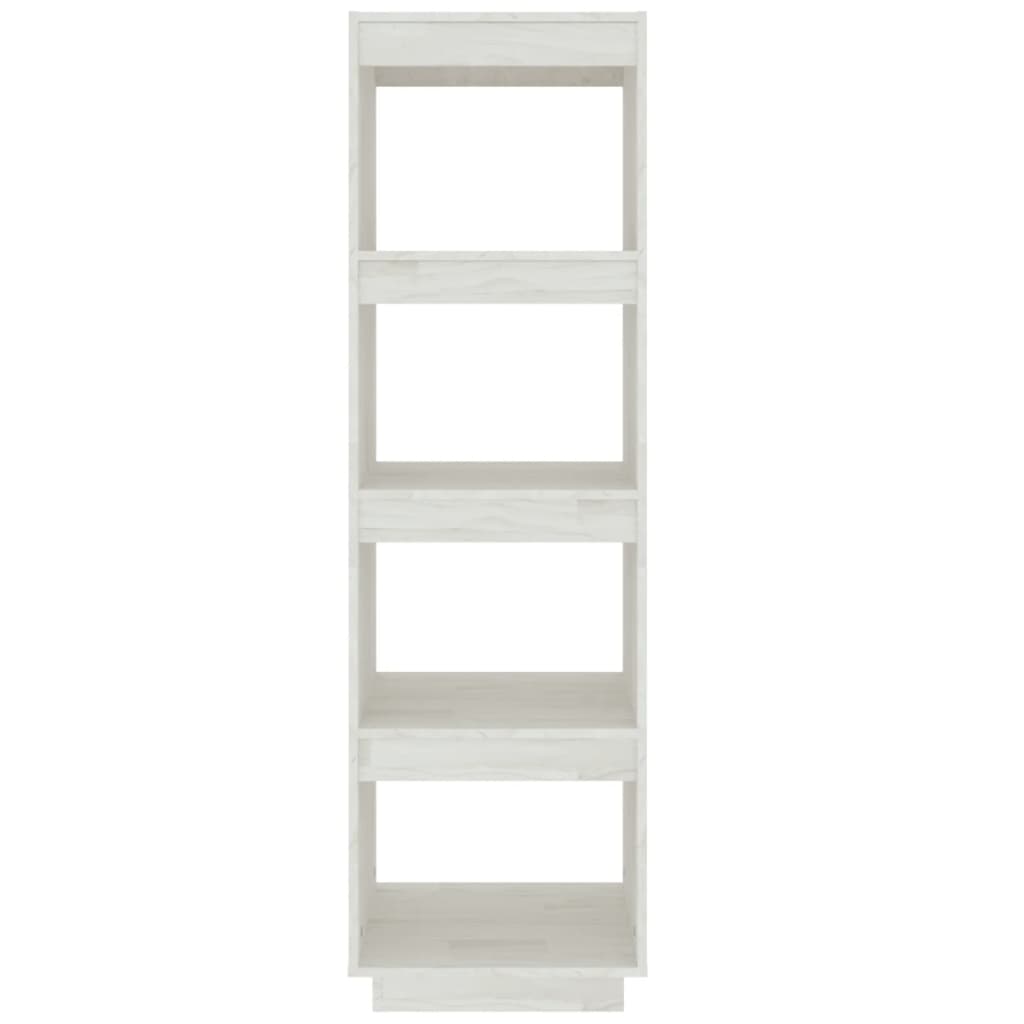 Book Cabinet/Room Divider White 40x35x135 cm Solid Pinewood