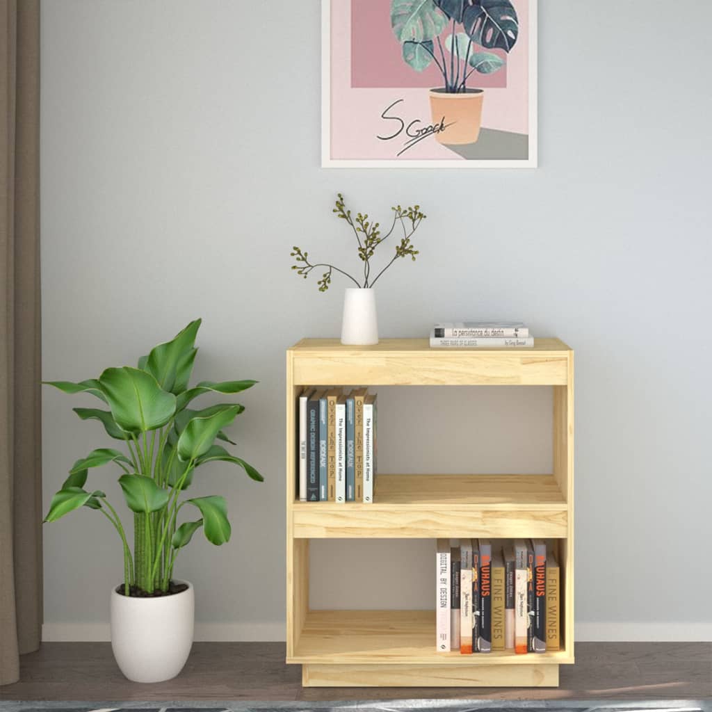 Book Cabinet 60x35x71 cm Solid Pinewood