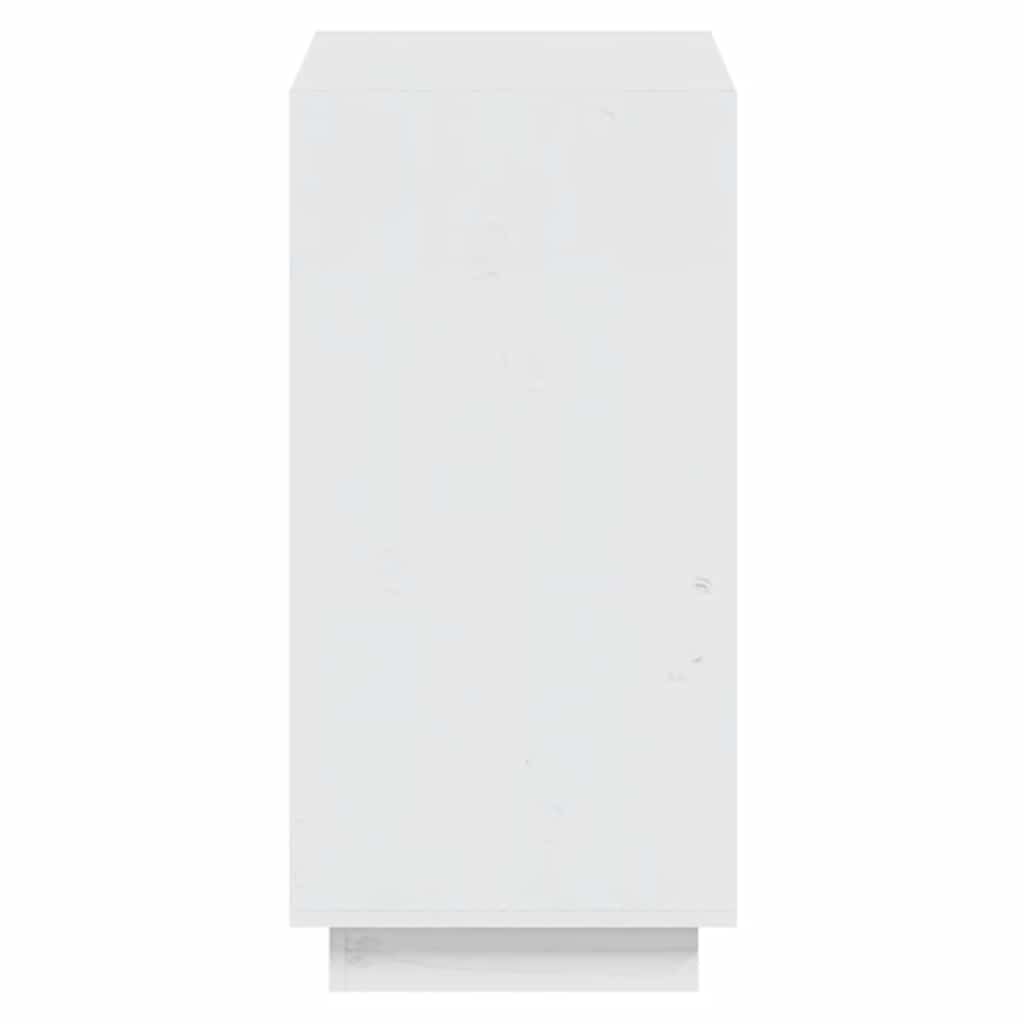 Book Cabinet White 60x35x71 cm Solid Wood Pine