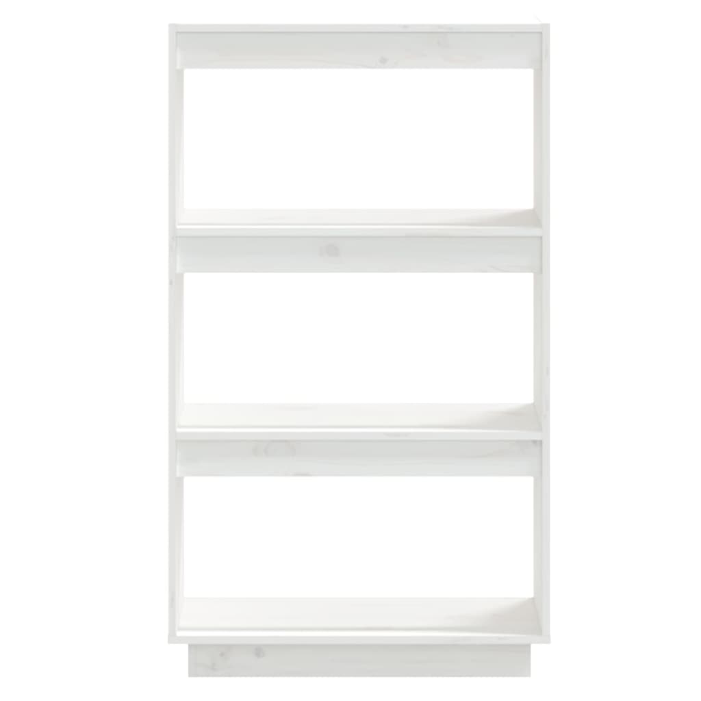 Book Cabinet/Room Divider White 60x35x103 cm Solid Wood Pine