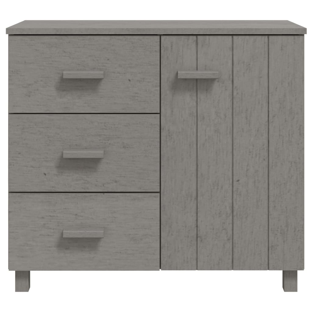 Sideboard "HAMAR" Light Grey 90x40x80 cm Solid Pinewood