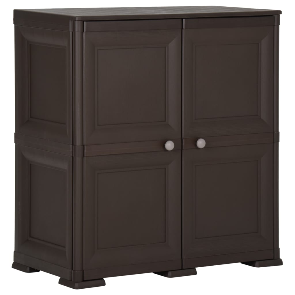 Plastic Cabinet 79x43x85.5 cm Wood Design Brown