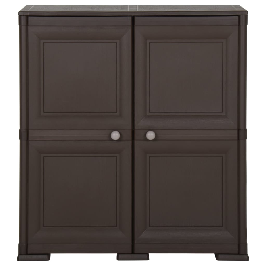 Plastic Cabinet 79x43x85.5 cm Wood Design Brown
