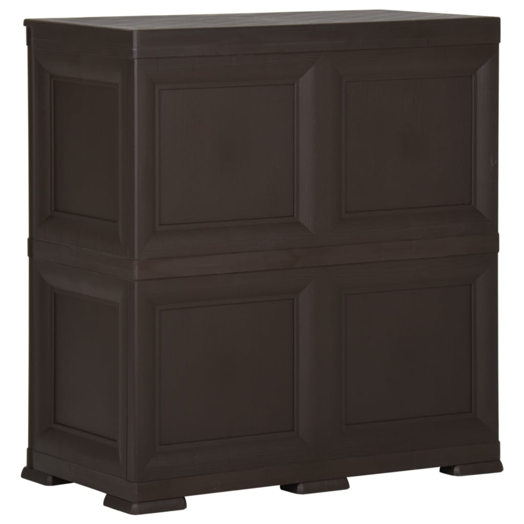 Plastic Cabinet 79x43x85.5 cm Wood Design Brown