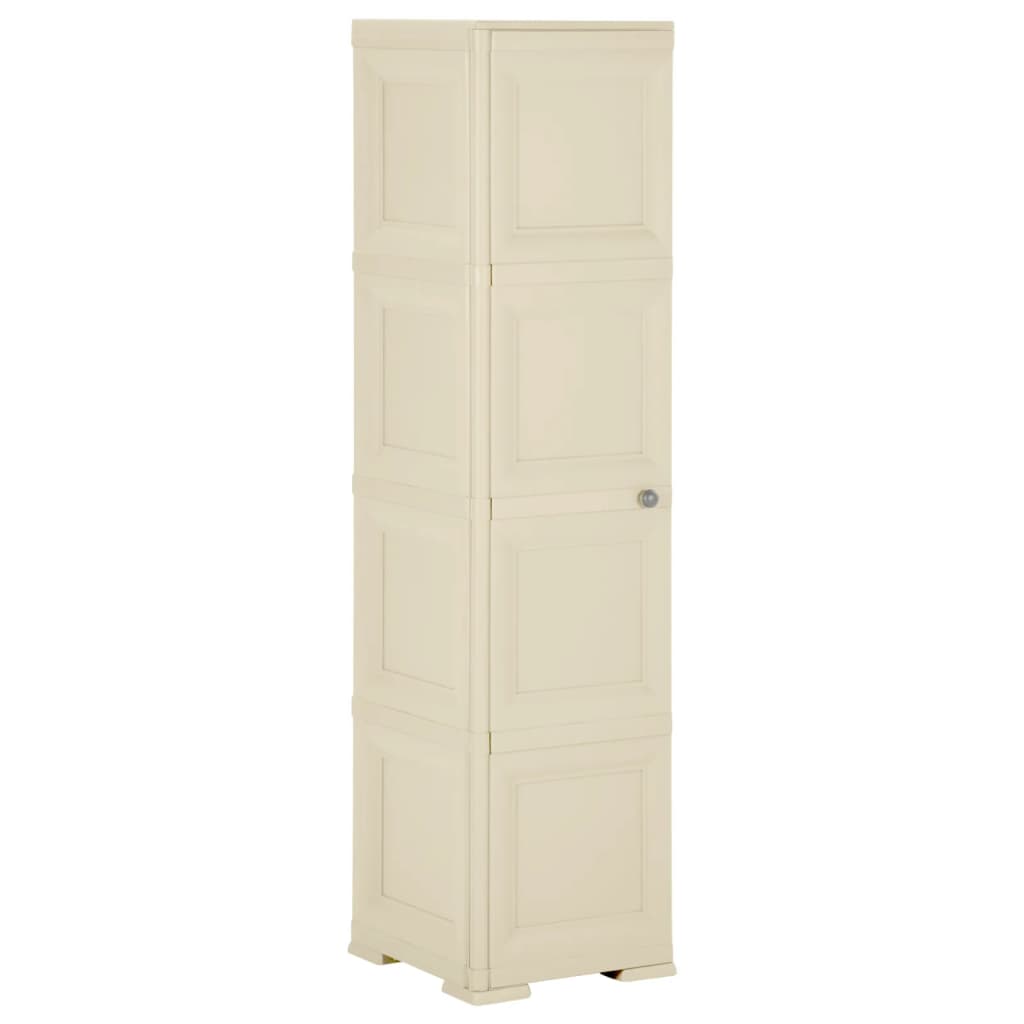 Plastic Cabinet 40x43x164 cm Wood Design Angora White
