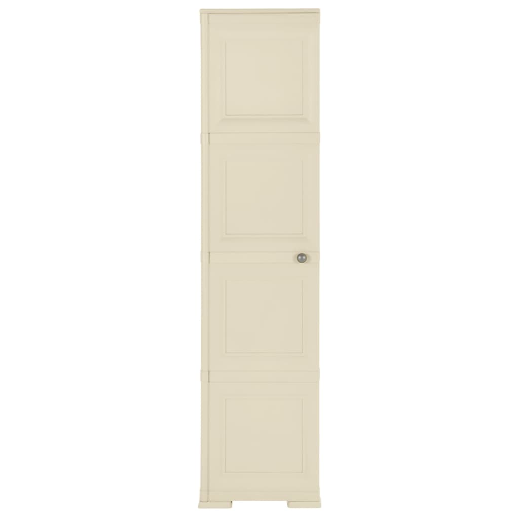 Plastic Cabinet 40x43x164 cm Wood Design Angora White