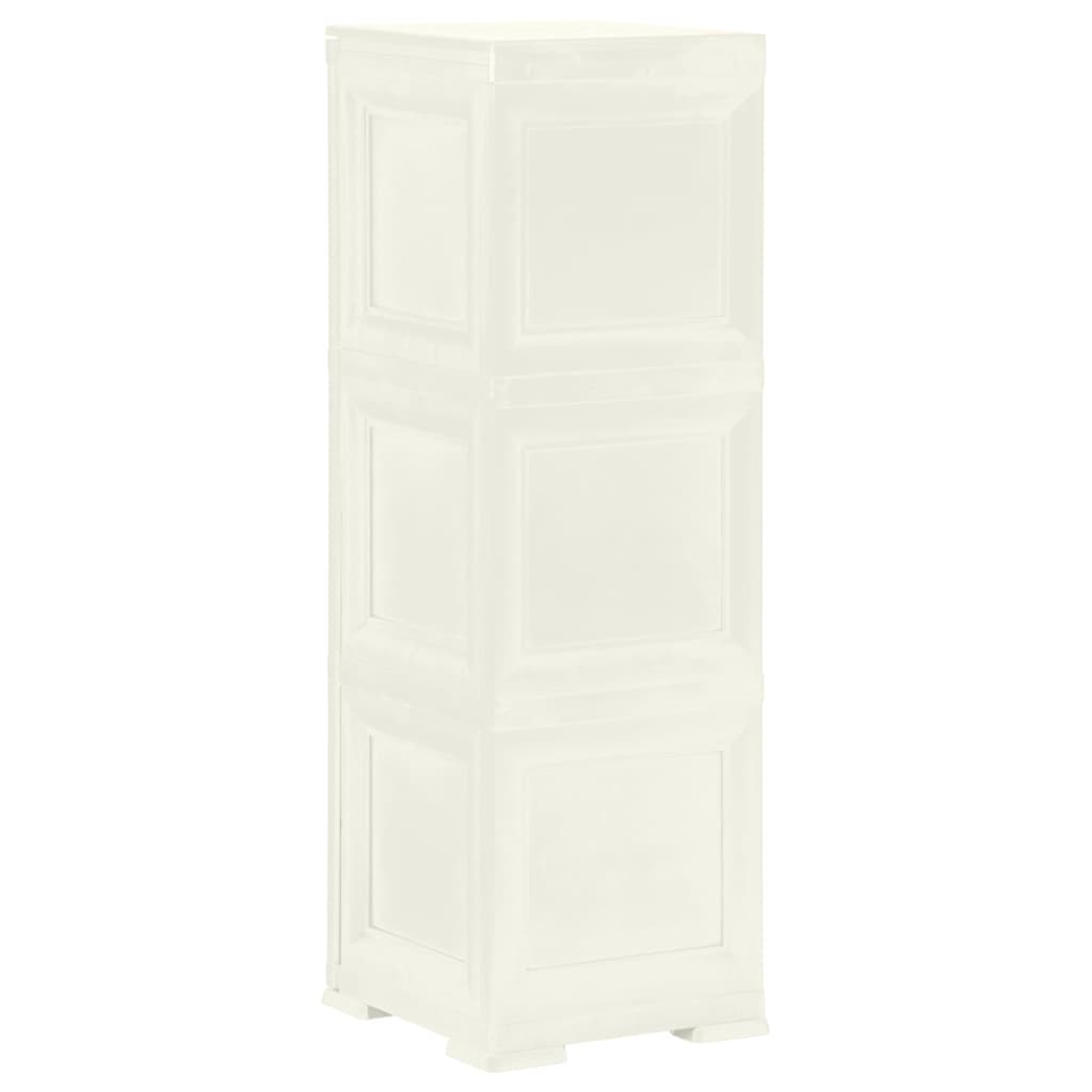 Plastic Cabinet 40x43x125 cm Wood Design Vanilla Ice