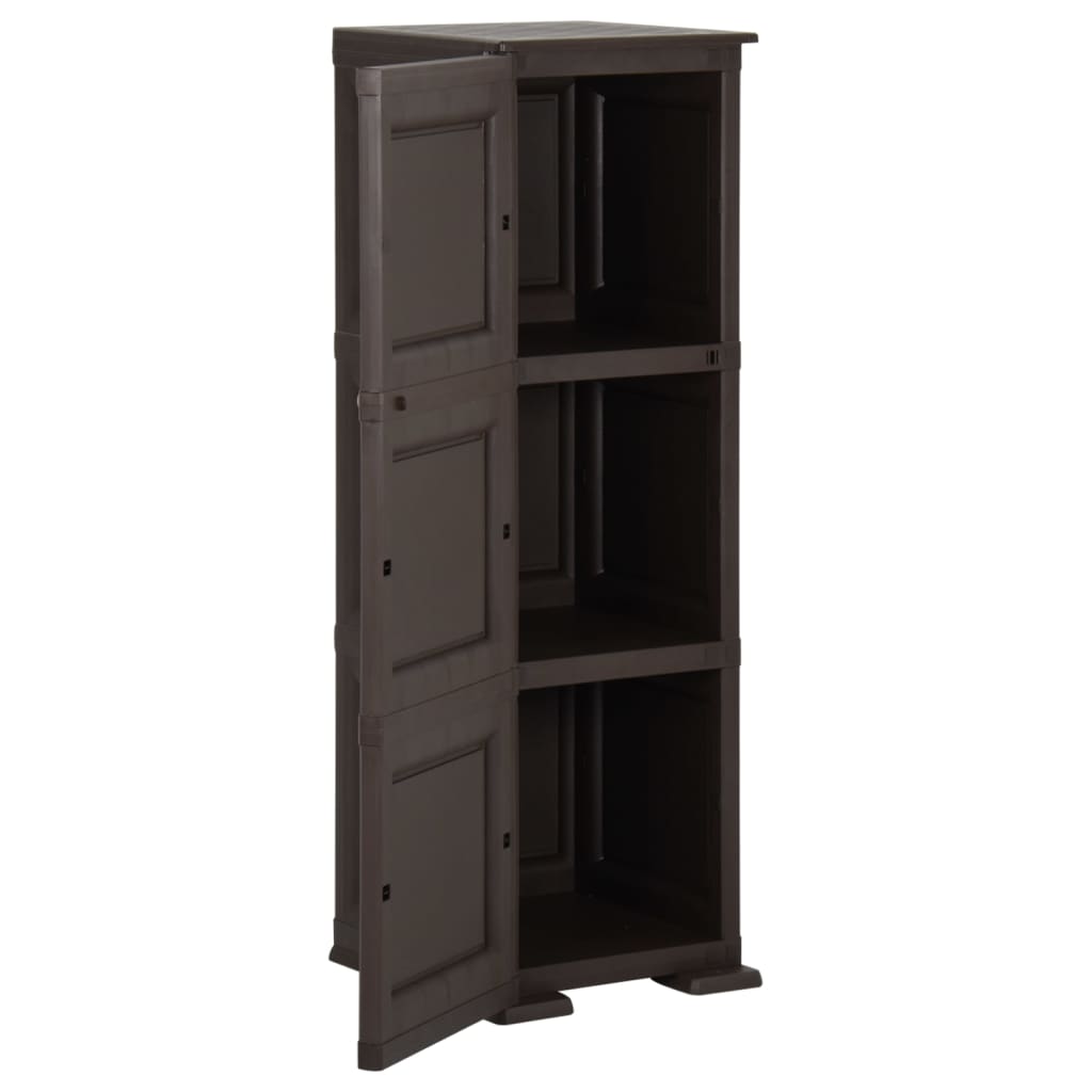 Plastic Cabinet 40x43x125 cm Wood Design Brown