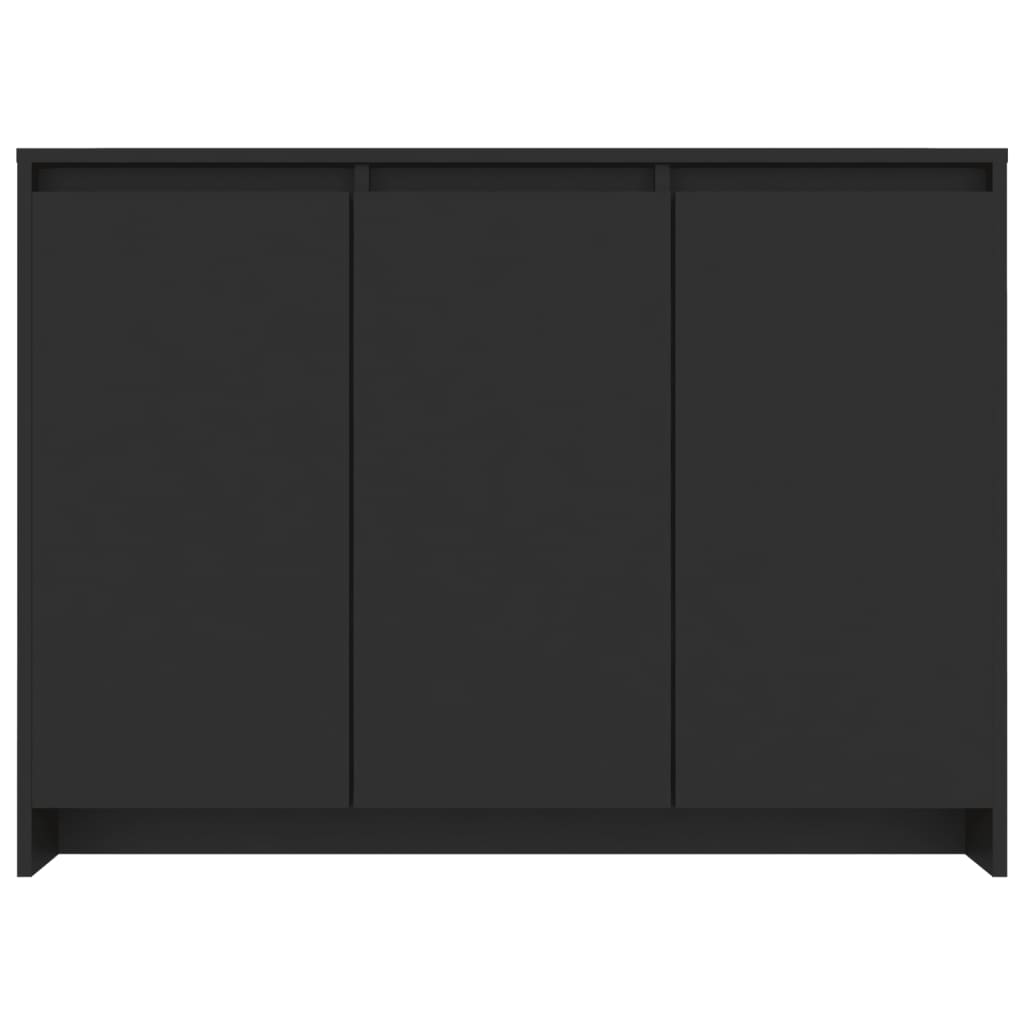 Sideboard Black 102x33x75 cm Engineered Wood