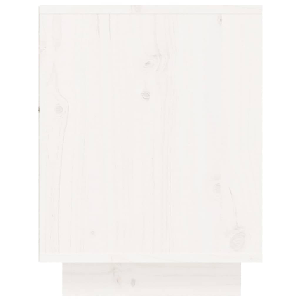 Shoe Cabinet White 60x34x45 cm Solid Wood Pine