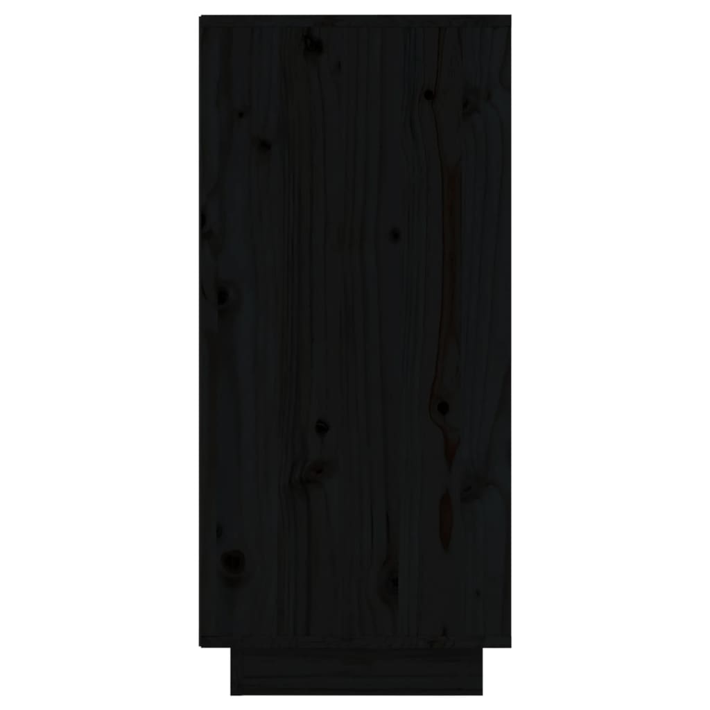 Sideboards 2 pcs Black 31.5x34x75 cm Solid Wood Pine
