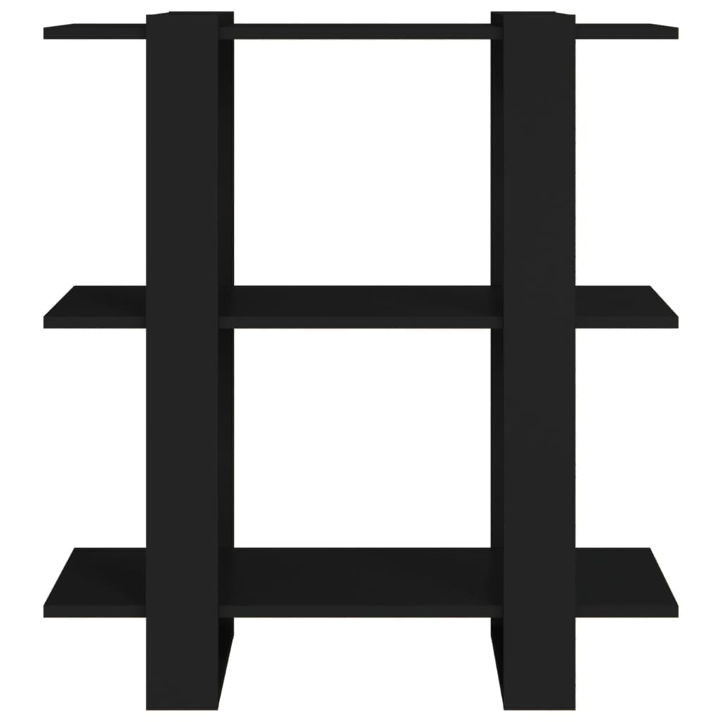 Book Cabinet/Room Divider Black 80x30x87 cm