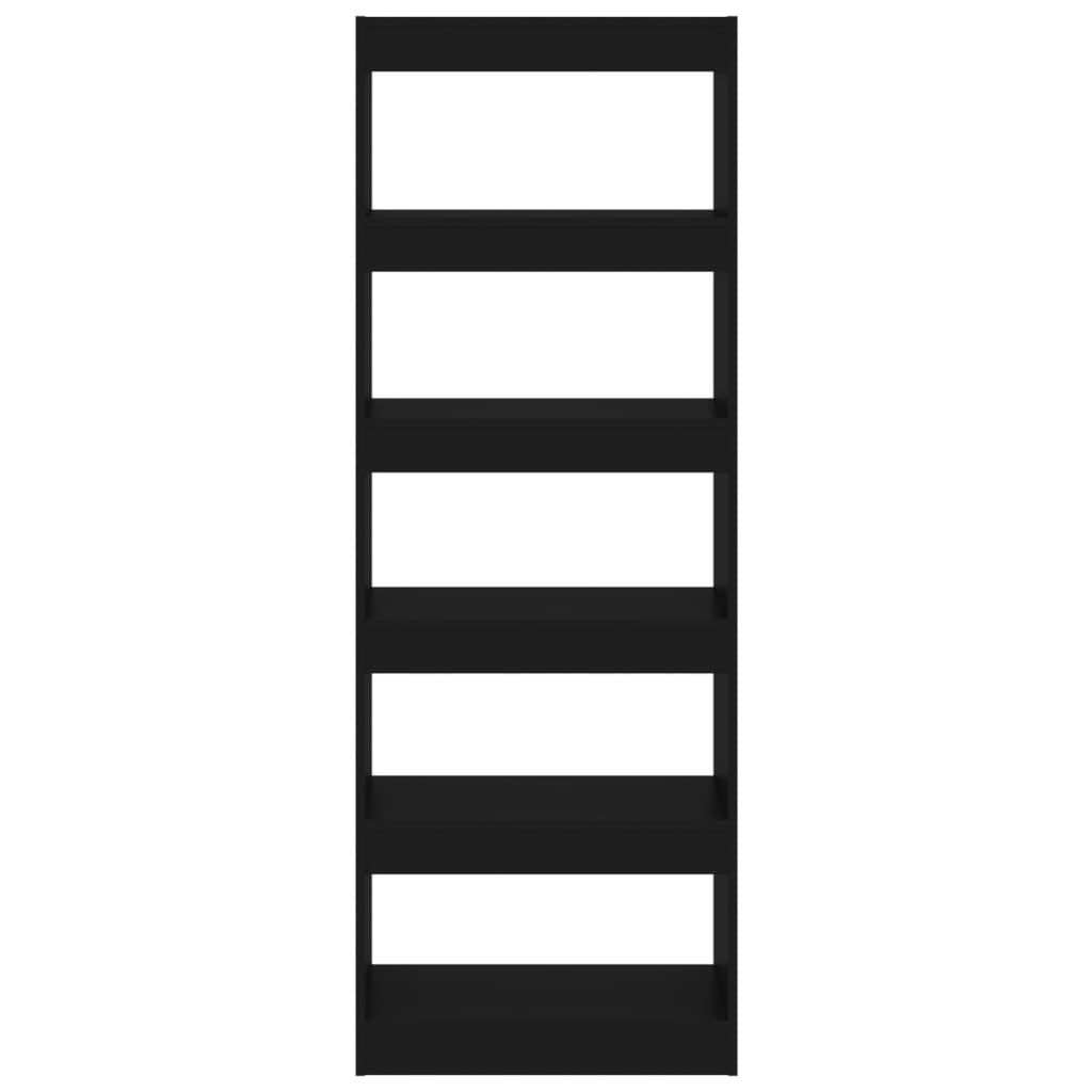 Book Cabinet/Room Divider Black 60x30x166 cm Engineered Wood