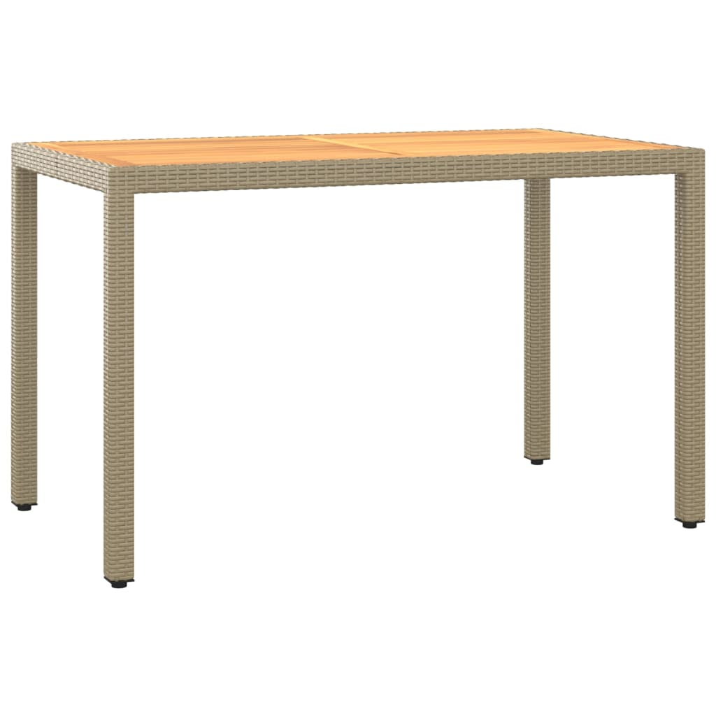 5 Piece Garden Dining Set with Cushions Poly Rattan Beige