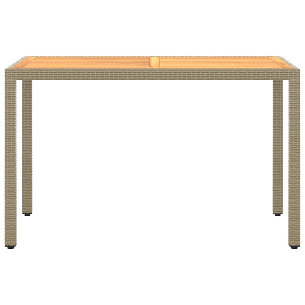 5 Piece Garden Dining Set with Cushions Poly Rattan Beige