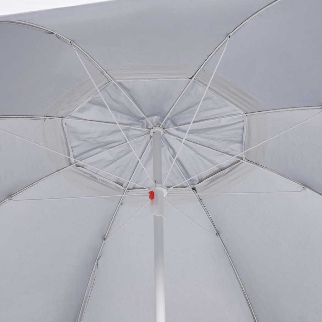 Beach Parasol with Side Walls Sand 215 cm