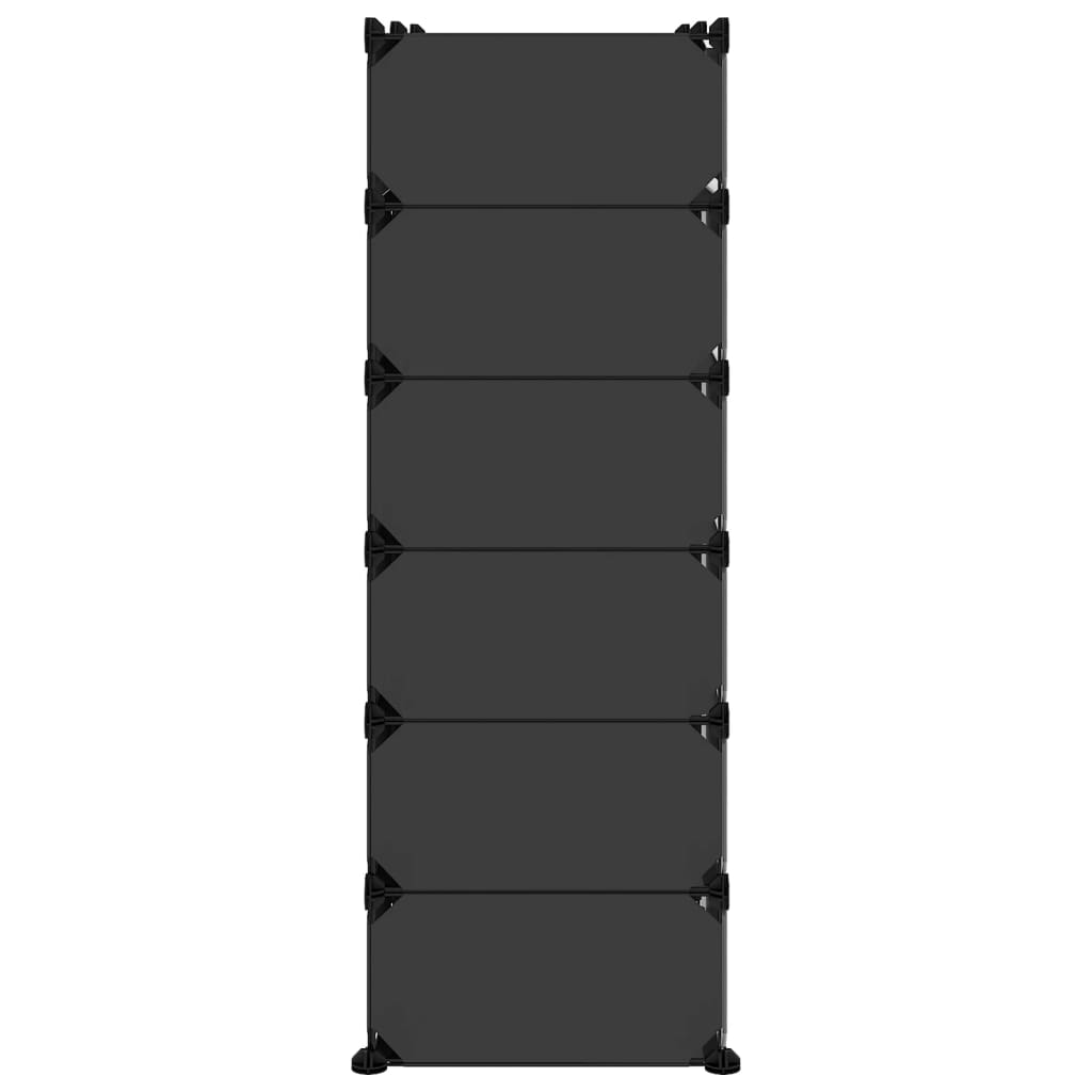 Shoe Rack Black 94.5x36.5x106 cm PP