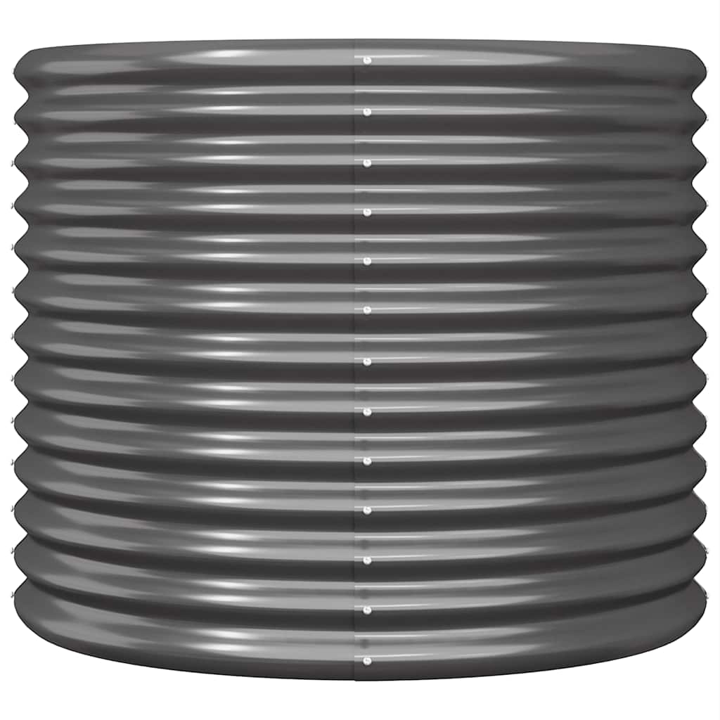 Garden Planter Galvanised Steel 80x80x68 cm Anthracite