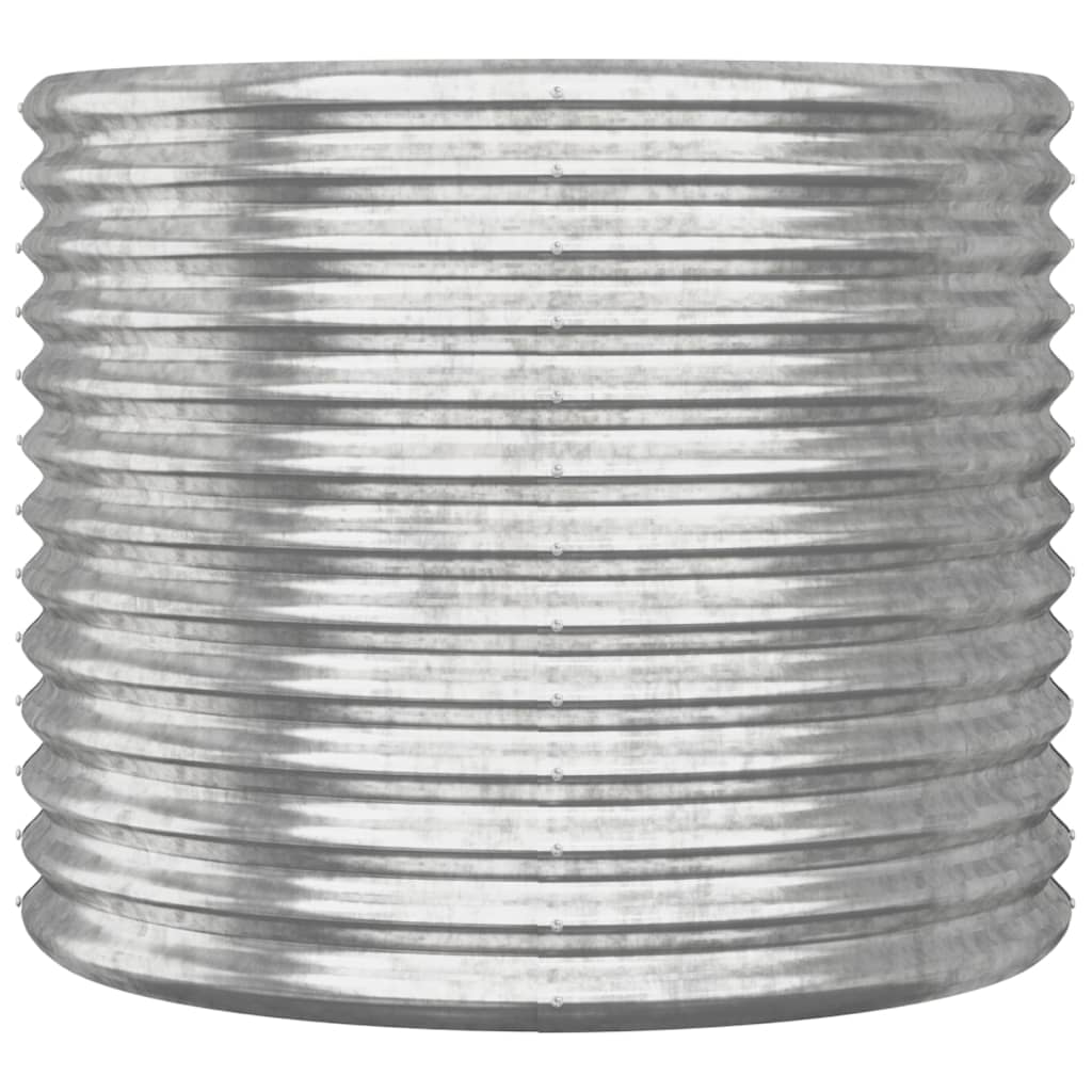 Garden Planter Galvanised Steel 80x80x68 cm Silver