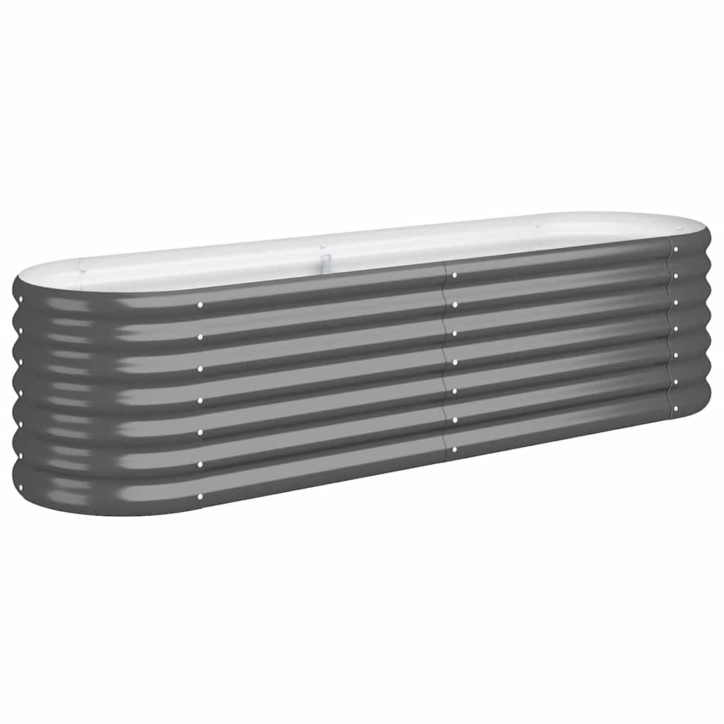 Garden Raised Bed Galvanised Steel 152x40x36 cm Anthracite